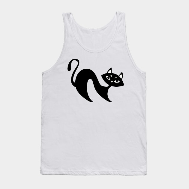 Funny Cat Lover Tank Top by Zekkanovix ART